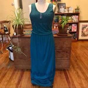 Garnet Hill embroidered maxi dress